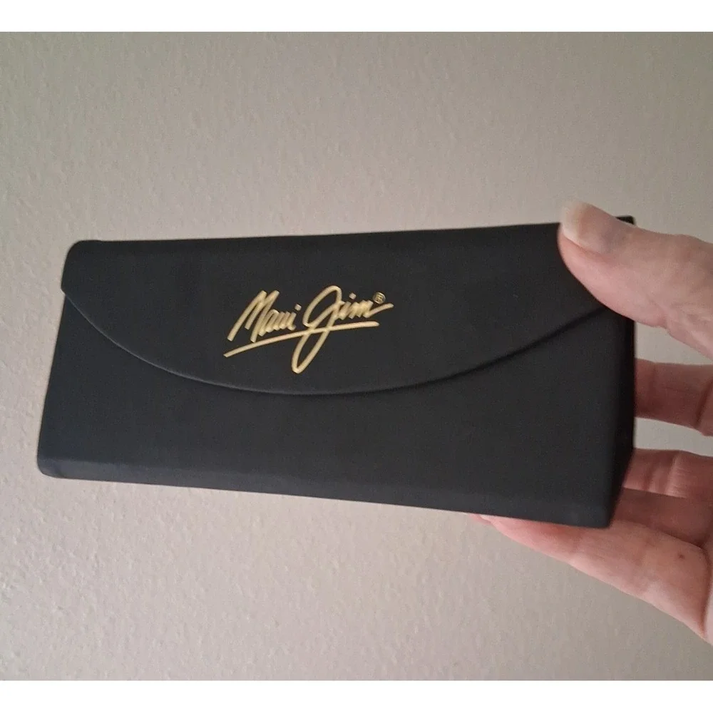 Maui Jim Black Tri-Fold Sunglasses Glasses Case Folds Flat Case Only NICE!